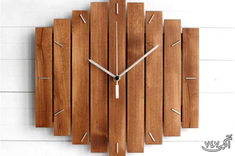ساعت سبک مدرن چوبی